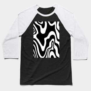 Abstract Liquid Swirl Baseball T-Shirt